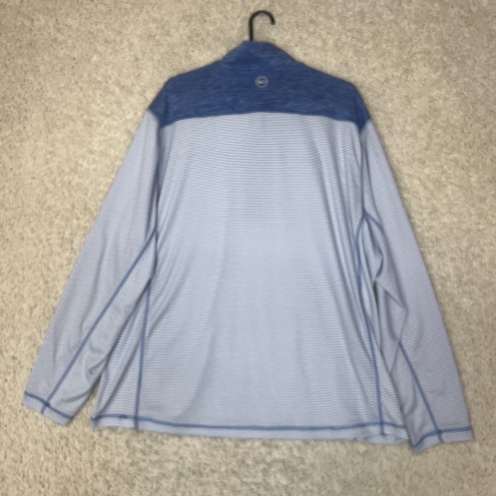 Vineyard Vines Pullover 1/4 Zip Shirt Mens XXL Blue Preppy Performance Striped - Picture 3 of 8